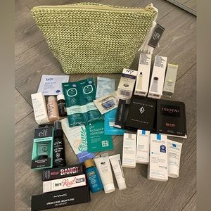 NEW 29 Piece Skincare & Makeup Samples with Ulta Cosmetic Bag